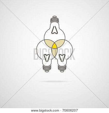Collaboration. Abstract brainstorming.