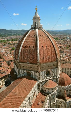 Florence. City top view. The Basilica di Santa Maria del Fiore