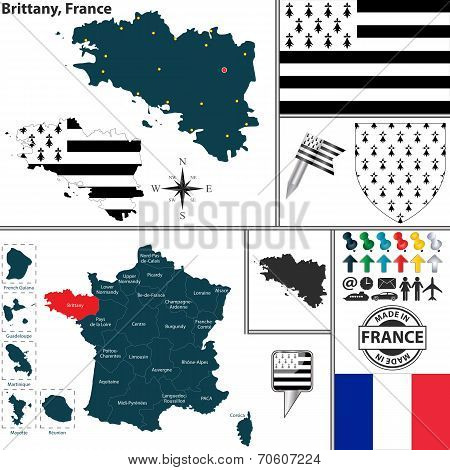 Map Of Brittany, France
