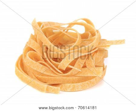Tagliatelle paglia e fieno tipycal italian pasta.