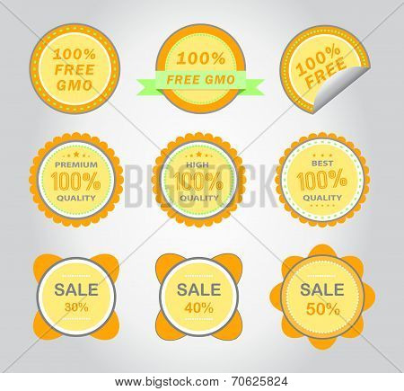 Gold Vector Icons.