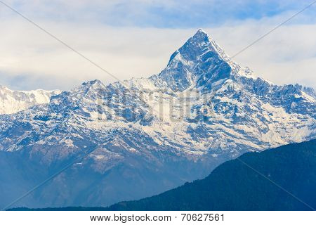 The Machhapuchhre also called Fish Tail in the Annapurna region, Nepal