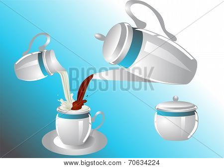 Coffee Service With Poorin Milk