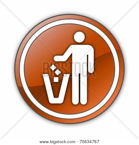 Icon, Button, Pictogram Litter Container