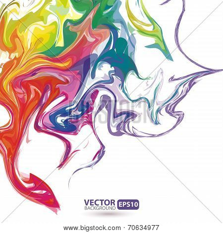 Colorful stains of paint abstract background