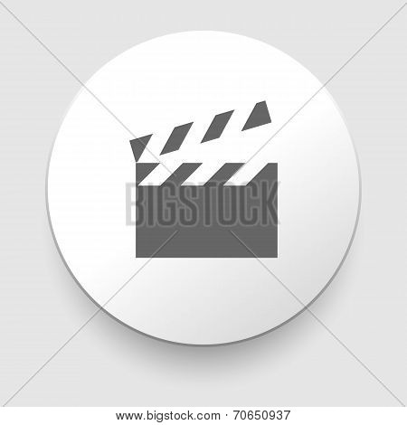 Clapper board isolated with clipping path included