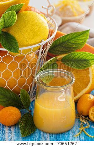 Lemon curd in a jar