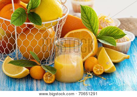 Lemon curd in a jar