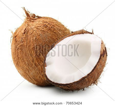Coconut isolated on white background.