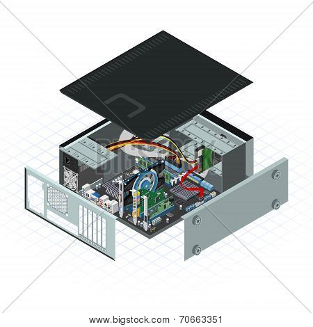 isometric personal computer