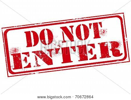 Do Not Enter Stamp
