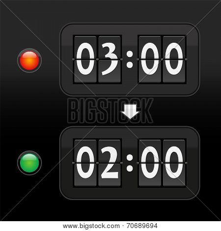 Standard time digital dial clock face