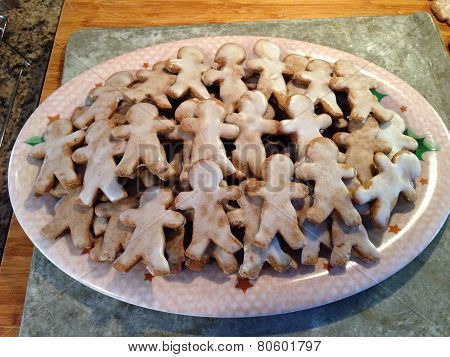 Ginger Bread Men On An Oval Plate