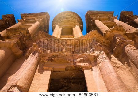 Ancient temple in Petra, Jordan