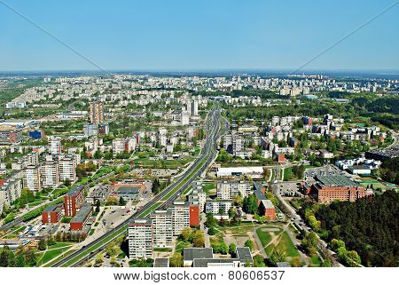 Vilnius City Capital Of Lithuania Aerial View