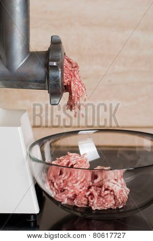 Mincer With Fresh Chopped Meat