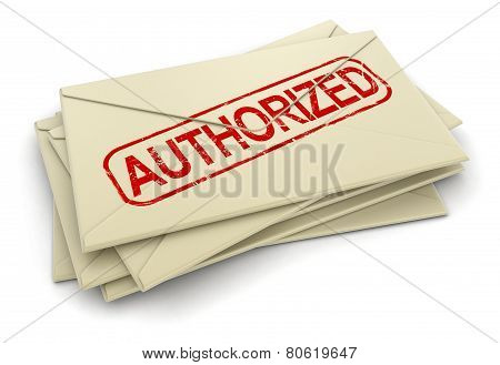 Authorized letters  (clipping path included)
