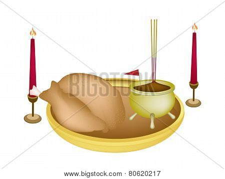 Delicious Roast Chicken for New Year Worship