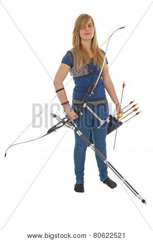 Girl Holding A Bow An Arrow
