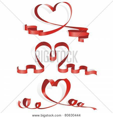 Heart from ribbon