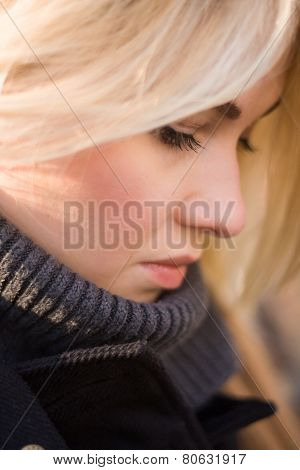 Sad girl. Romantic girl.