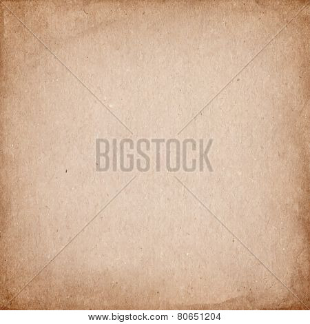 Realistic brown cardboard stained vector texture