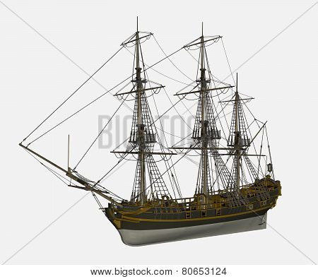 Licorne ship - 3D render