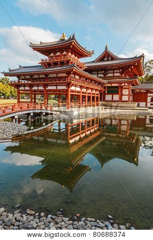 The Phoenix Hall of Byodo-in Temple in Kyoto Japan