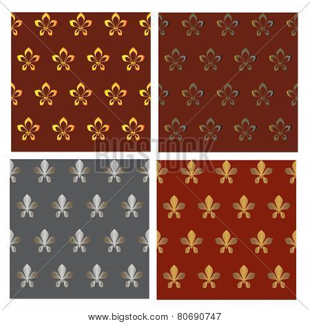 seamless textures-patterned fabric 3-vector illustration
