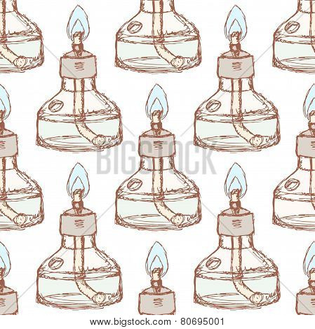 Sketch Alcohol Burner In Vintage Style