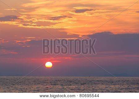 Sunset On The Sea