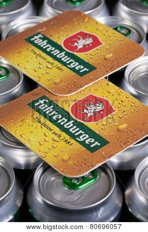 Pattern From Much Of Drinking Cans Of Beer And Fohrenburger  Beermats.