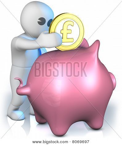 파운드 돼지 저금통