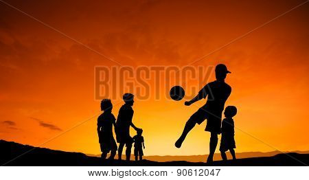 Children Playing Soccer - Football