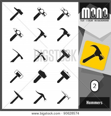 Mono Icons - Hammers 2