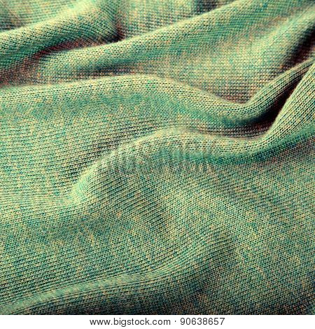 Green Crumpled Luxury Cashmere Background