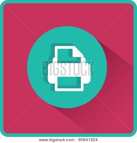 Flat Vector Printer Icon