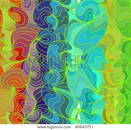 floral background of drawn lines