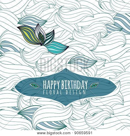 Happy Birthday Greeting Card. Frame Design