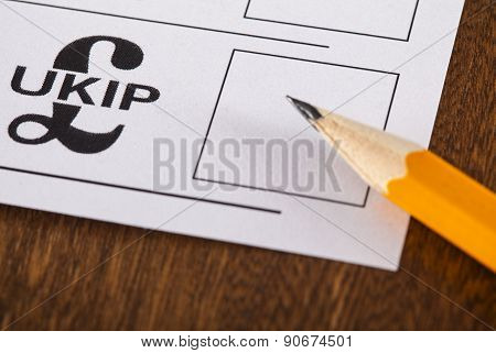 Ukip On A Ballot Paper