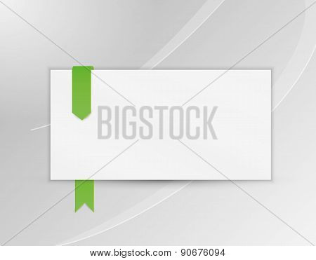 Ribbon Or Bookmark With Blank Paper