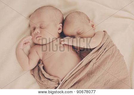 Lovely Sleeping  Twins