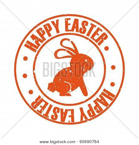 happy easter over white background vector illustration