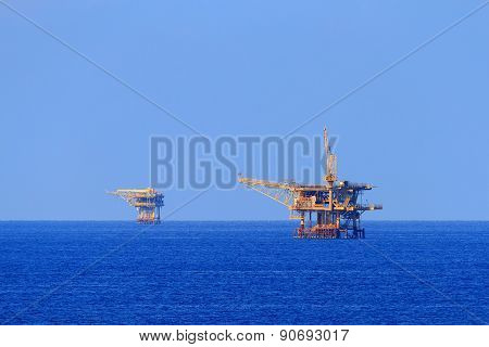 Two Offshore Production Platforms For Oil And Gas Production