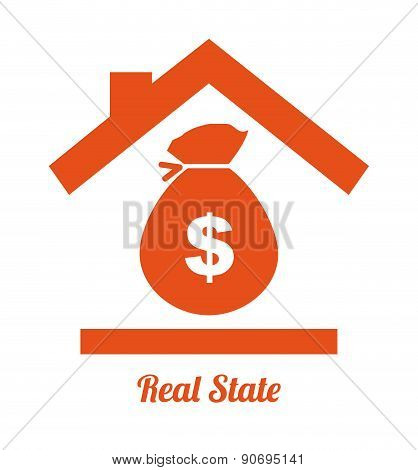 real estate  over white background vector illustration