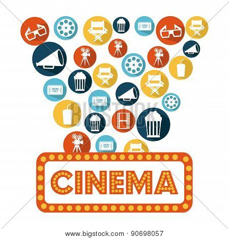 cinema design overwhite white  background vector illustration