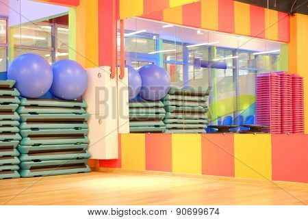 The interior of the dance studio