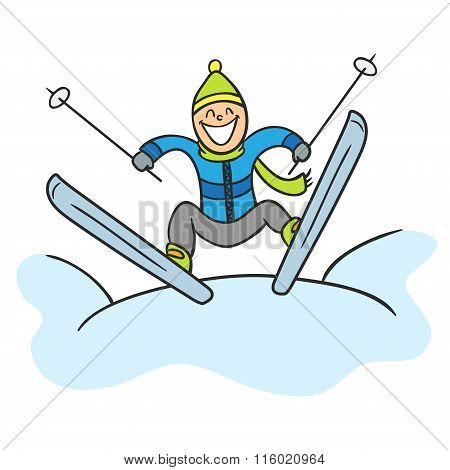 Jumping Skier
