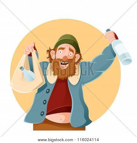Cartoon happy Bum