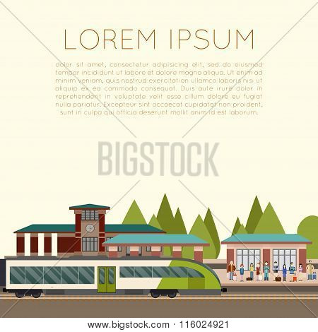Suburban train station